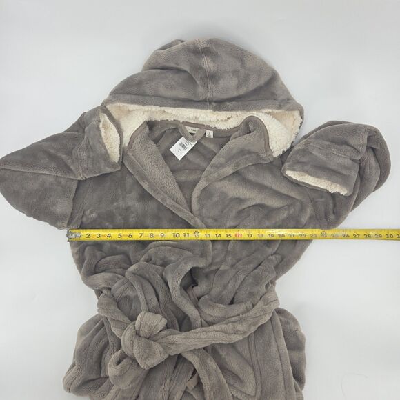 LL Bean Hooded Wicked Plush Long Robe Womens Size Large Sherpa Soft Cozy Bath - Picture 6 of 10